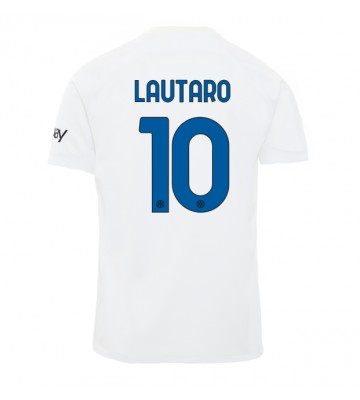 Inter Milan Lautaro Martinez #10 Bortedrakt 2023-24 Kortermet